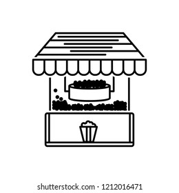 Vector icon for pop corn machine