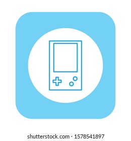 vector icon of portable video game console symbol formed with simple shapes