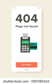Vector icon of POS terminal with cheque and credit card. Cashless payment, purchase, credit card. Sales concept. Can be used for topics like consumerism, shopping, finance