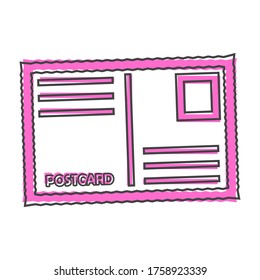 Estilo de caricatura de icono del vector en fondo blanco aislado.