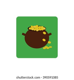 Vector Icon pot of gold.