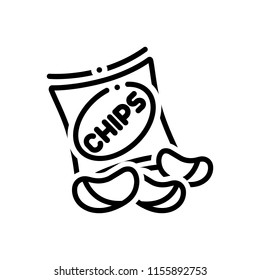 Vector icon for potato chips