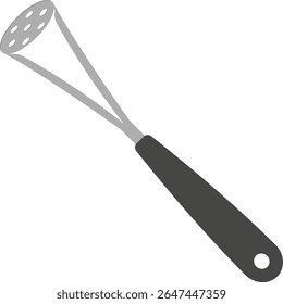Vector icon for potato masher. Potato masher. Kitchen tool for cooking dishes. Kitchen utensils. Vector illustration on a white background.