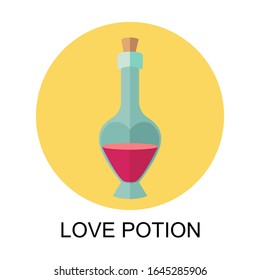 Vector icon potion. Flat style. Alchemy. 