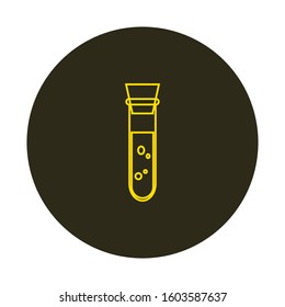 vector icon with potion shape with bubbles