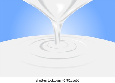 Vector icon pouring White moisturizer and Foam Cream Lotion