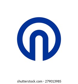 vector icon power N logo template