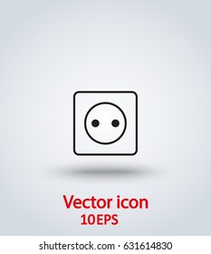 Vector icon power socket
