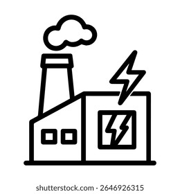 Vector icon power station on white background
Vector icon electricity
