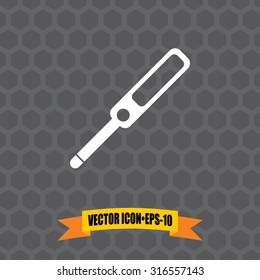 Vector Icon of Pregnancy Strip on Dark Gray Background. Eps.10.