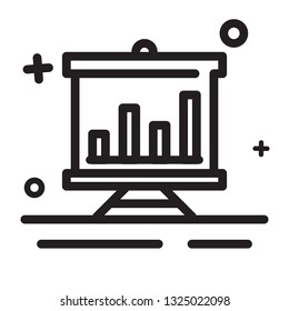 Vector icon. Presentation, slide icons. Modern outline icons for any purposes, suitable for business, finance theme