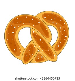 Vector icon of pretzel, Graphic design, Vector art
