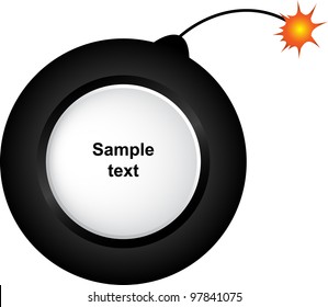 Vector Of Icon For Price Bomb. Place For Customer Text