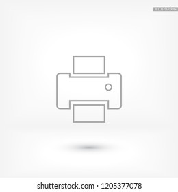 Vector icon Printer 10 EPS