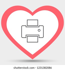 Vector icon Printer 10 EPS