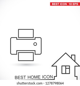 Vector icon Printer 10 EPS