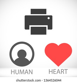 Vector icon Printer 10 EPS