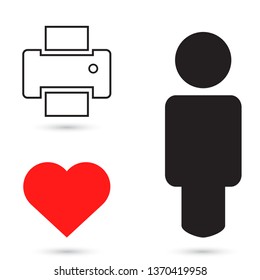Vector icon Printer 10 EPS