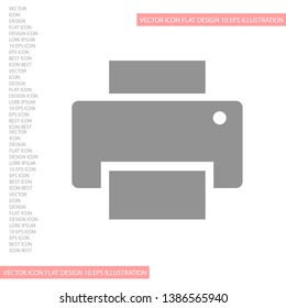 Vector icon Printer 10 EPS . Lorem Ipsum Illustration design