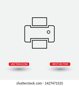 Vector icon Printer 10 EPS . Lorem Ipsum Illustration design