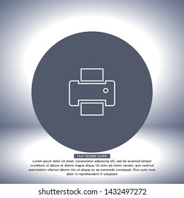 Vector icon Printer 10 EPS . Lorem Ipsum Illustration design