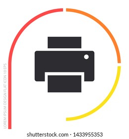 Vector icon Printer 10 EPS . Lorem Ipsum Illustration design