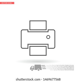 Vector icon Printer 10 EPS . Lorem Ipsum Illustration design