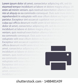 Vector icon Printer 10 EPS . Lorem Ipsum Illustration design