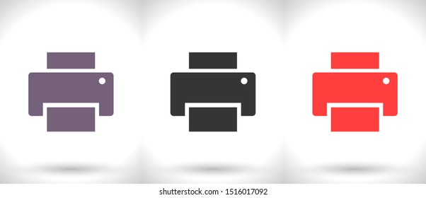 Vector icon Printer 10 EPS . Lorem Ipsum Illustration design