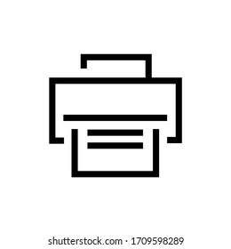 Icono vectorial de la impresora con estilo de línea

