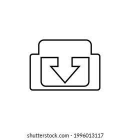 vector icon as processing installation application symbol in a technology.
