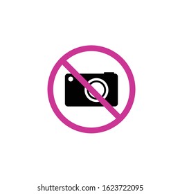 Vector icon prohibited from photographing eps 10
