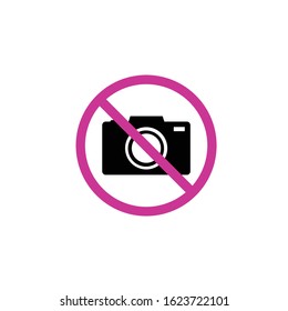 Vector icon  prohibited from photographing eps 10
