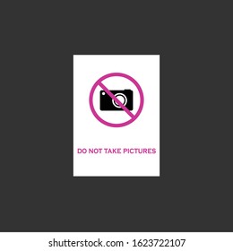 Vector icon prohibited from photographing eps 10
