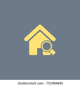 Vector icon of property search. Eps-10.