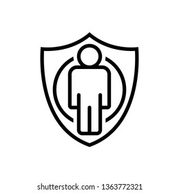 Vector icon for protection