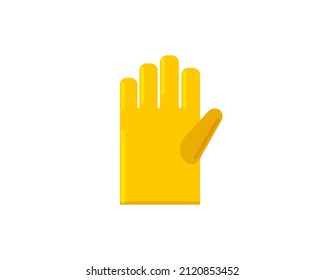 Vector icon Protective gloves for hands. Construction tool on white isolated background. 