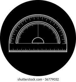 vector icon of protractor