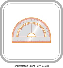 vector icon of protractor