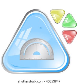 vector icon of protractor