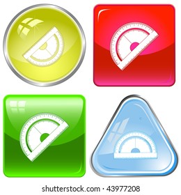 vector icon of protractor