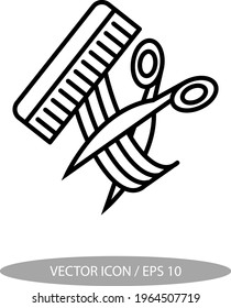 vector icon providing hairdressing services