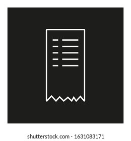 vector icon, purchase ticket paper