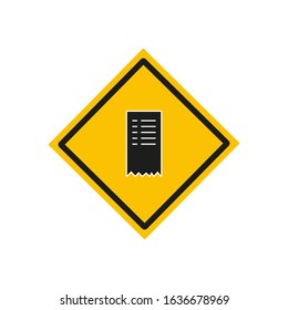 vector icon, purchase ticket paper