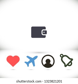 Vector icon purse 10 EPS