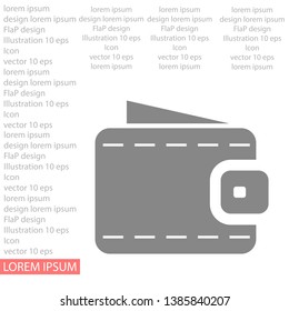 Vector icon purse 10 EPS . Lorem Ipsum Illustration design