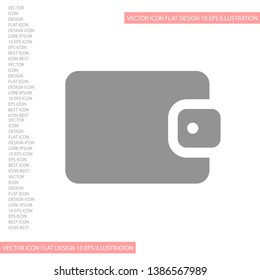 Vector icon purse 10 EPS . Lorem Ipsum Illustration design