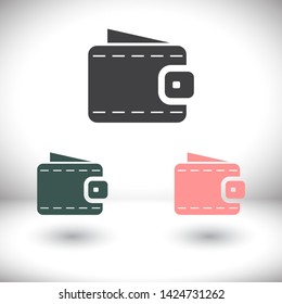Vector icon purse 10 EPS . Lorem Ipsum Illustration design