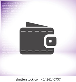 Vector icon purse 10 EPS . Lorem Ipsum Illustration design