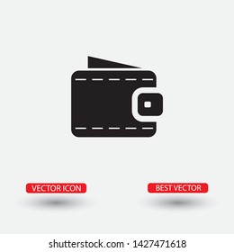 Vector icon purse 10 EPS . Lorem Ipsum Illustration design